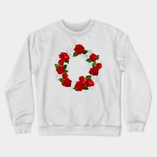 Circle of Red Roses Crewneck Sweatshirt